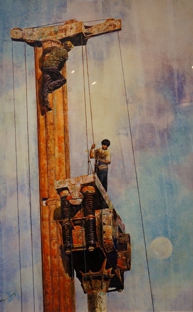 赏傅启水彩画艺术作品民展欣赏