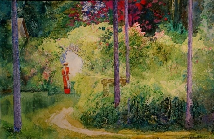 赏傅启水彩画艺术作品民展欣赏
