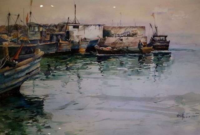 上海-仁川-青岛水彩画交流展