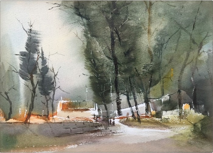 孔凡静风景水彩画作品欣赏 