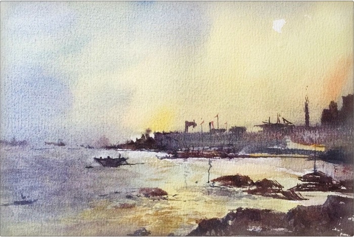 孔凡静风景水彩画作品欣赏 