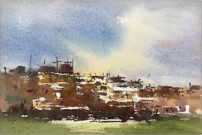 孔凡静风景水彩画作品欣赏 