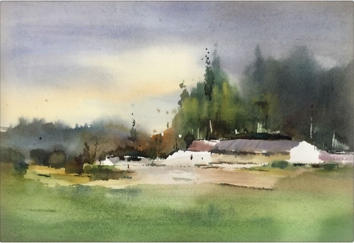 孔凡静风景水彩画作品欣赏 