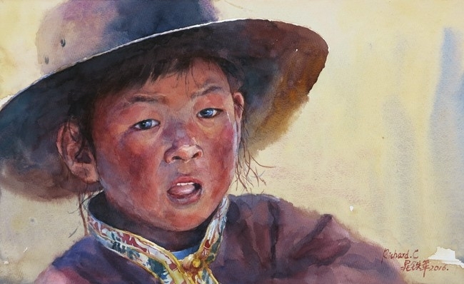 晁铁军水彩画艺术作品欣赏