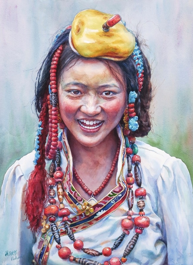 晁铁军水彩画艺术作品欣赏