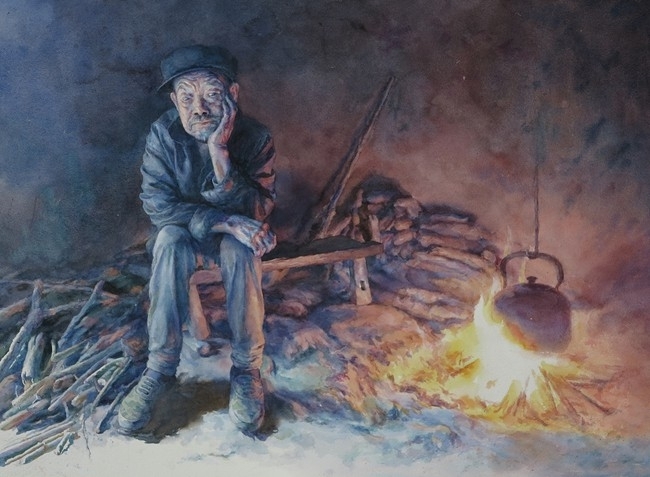 晁铁军水彩画艺术作品欣赏