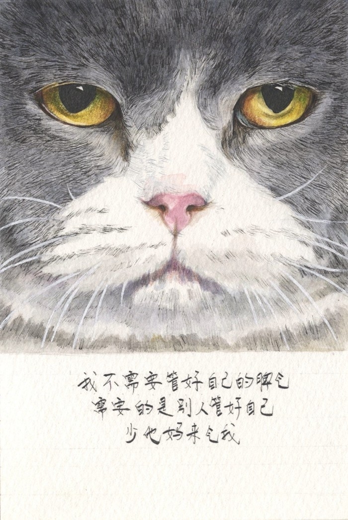 豆子桃水彩插画：我只会画画